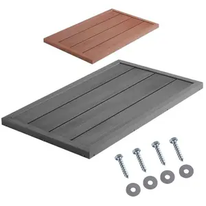 AREBOS - Élément de Sol pour Douche Solaire WPC Plaque de Sol - 101 x ... pas cher