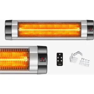 AREBOS Radiateur infrarouge | Chauffage radiant terrasse | 2500W | ave...