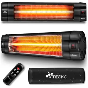 Chauffage Infrarouge Terrasse Thermologika V Soleil 3000W - Noir - Radiant Silencieux