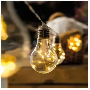 Comparateur de prix : ESOTEC Guirlande solaire 10 ampoules à filament de 10 leds blanc chaud