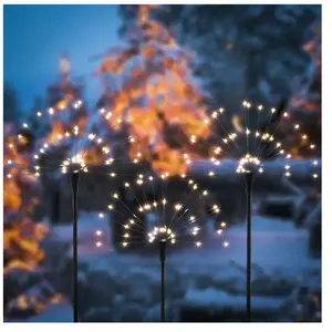 Esotec - Trio piquets solaire feux d'artifice blanc chaud pas cher