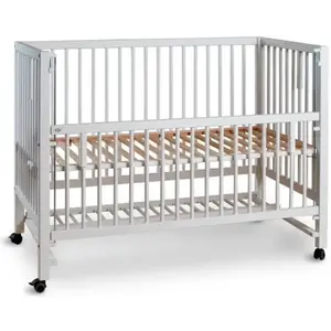 Lit d'appoint XXL - TiSsi - HAJO - Hêtre massif - 120x60 cm - Évolutif et polyvalent pas cher