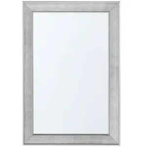 BELIANI Miroir en matériaux synthétiques argenté 91x61 pas cher