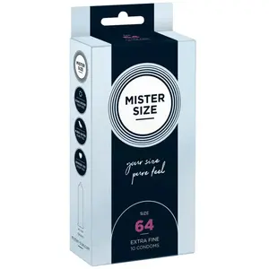 Comparateur de prix : Préservatifs Pure Feel 64 mm Mister Size Boîte de 10
