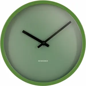 Horloge murale 30 cm vert Forest - Remember pas cher