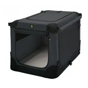 Comparateur de prix : Maelson Soft Kennel anthracite, 52 cm - cage de transport pliable pour chien