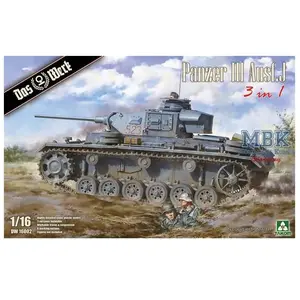 Maquette Panzer III Ausf.J 3en1 (1:16)  - Das Werk Maquette militaire  - DW16002 Vendu paramazon