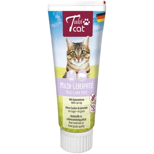 Pâtée lactée au foie Tubicat avec herbe à chat 75 g, friandise pour chat pas cher