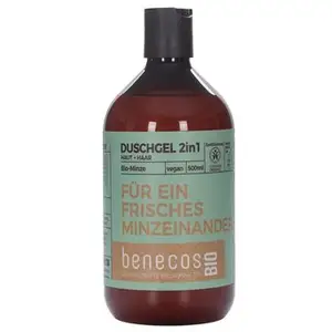 Benecos Shower Gel 2 in 1 Menthe Bio 500ml pas cher