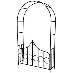 Comparateur de prix : TECTAKE Arche de jardin avec portail