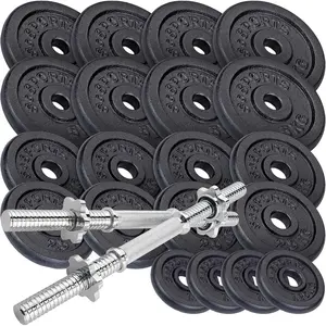 Comparateur de prix : Haltères Courts - SCSPORTS - 70 kg - 2 Barres Courtes - 20 Disques - Réglables en Chrome et Fonte