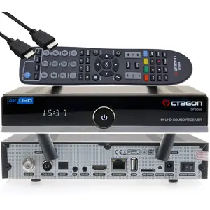 Octagon Récepteur combiné SF8008 4K UHD HDR 1 x DVB-S2X et 1 x DVB-CDV... pas cher