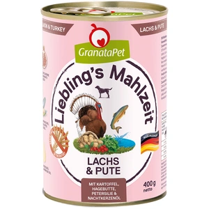 6x400g Granatapet Liebling's Mahlzeit saumon & dinde nourriture pour chien humide pas cher