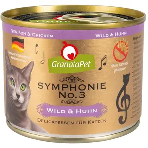6x200g Symphonie gibier / poulet Granatapet - Nourriture pour Chat pas cher