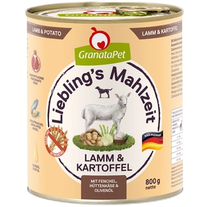 6x800g Liebling's Mahlzeit agneau, pommes de terre Granatapet - Nourriture pour chien