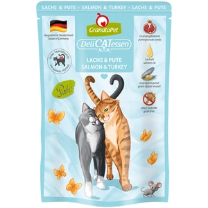 12x85g DeliCatessen saumon / dinde Granatapet - Nourriture pour Chat pas cher
