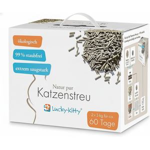 6kg Lucky Kitty litière pour chat "Nature Pur" Thé vert pas cher