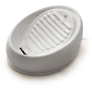 Fontaine à eau Lucky-Kitty en céramique 1,5 L pour chat et petit chien - fontaine grise pas cher