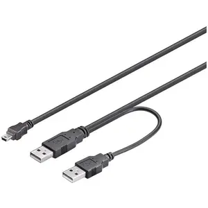 M-Cab Goobay 93587 Câble Hi-Speed Dual-Power USB 2.0, Noir, 0.6m Longueur pas cher