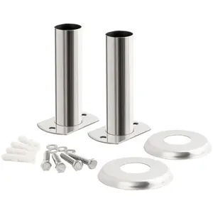 Zelsius - Support d'échelle de piscine en inox ø 40 mm Kit de montage pour échelle de piscine avec tube à bride Douille pour échelle de piscine pas cher