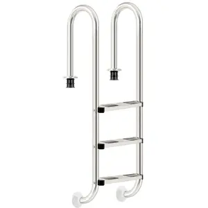 Comparateur de prix : Zelsius Echelle de piscine à 3 marches en acier inoxydable V2A | 50,2 x 36,5 x 158 cm - argent | avec protection antidérapante | Esc