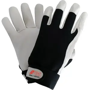 Nitras, Gants de protection, Gants de mécanicien Dexter 1 en cuir nappa souple et résistant, avec fermeture Velcro (9) pas cher