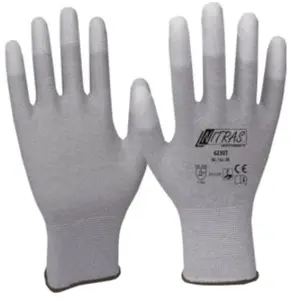 Gants taille XL (9) gris/blanc nylon-carbone avec polyuréthane EN 388,... pas cher