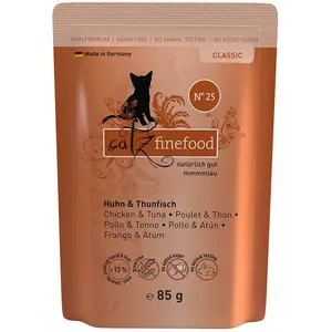 8x85g poulet, thon Sachets fraîcheur Catz finefood - Nourriture pour Chat pas cher
