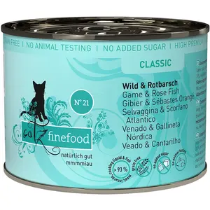 catz finefood 6 x 200 g pour chat - gibier, sébaste pas cher