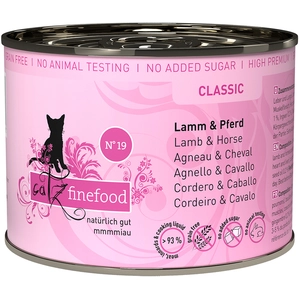 6x200g agneau, cheval catz finefood - Nourriture sans céréales pour chat pas cher