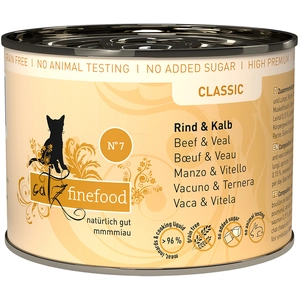 Comparateur de prix : 6x200g boeuf, veau catz finefood - Pâtée pour chat