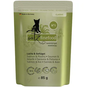 8x85g saumon, volaille Sachets fraîcheur Catz finefood - Nourriture pour Chat pas cher