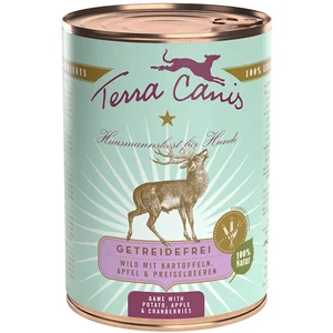 Comparateur de prix : Terra Canis sans céréales 6 x 400 g pour chien - gibier, pommes de terre, pomme & canneberges