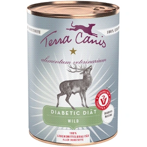 6 x 400 g Terra Canis Alimentum Veterinarium Diabetic Diet au gibier, nourriture humide pour chien pas cher