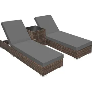 Comparateur de prix : TECTAKE Bain de soleil duo 5 positions avec 2 sets de housses + housse...