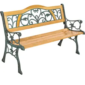 TECTAKE Banc de jardin KATHI 2 places 124 x 60 x 83 cm pas cher