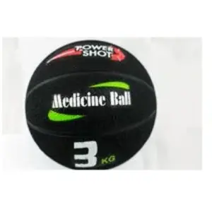 Comparateur de prix : Medecine ball - POWERSHOT - Lynx Sport - 3kg - Noir - Fitness - Caoutchouc moulé antidérapant