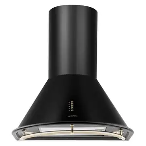 Comparateur de prix : Klarstein - Noir Hotte aspirante rétro noir acier 60cm 430 m³/h