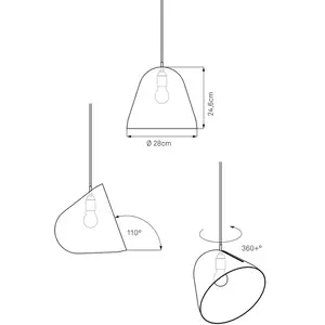 Nyta Tilt suspension, câble 3 m rouge, blancheVendu parluminaire