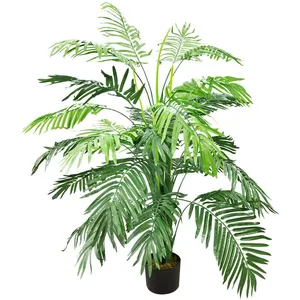 Palmier Plante Arbre Artificielle Artificiel Plastique 130cm Decovego pas cher