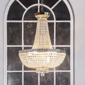 Comparateur de prix : Maytoni Bella Grand lustre doré et cristal, 8 lumières, E14