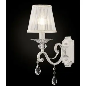 Maytoni Grace Applique Bougie Blanche avec Or et Cristal, 1 Lumière, E14Vendu pararchiproducts