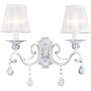 Comparateur de prix : Maytoni applique murale Grace, blanc, à 2 lampes