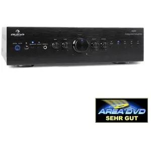 Auna av2-cd708 ampli hifi stereo 5x rca eq 3 bandes 125w rms inox pas cher