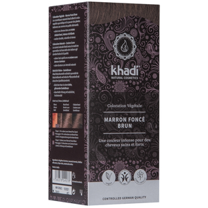 Khadi - Coloration permanente aux plantes Marron foncé 100 g - Khadi pas cher
