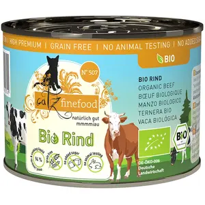 catz finefood Bio 6 x 200 g pour chat - No.507 boeuf bio pas cher