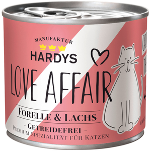 Hardys LOVE AFFAIR 6 x 200 g / 185 g pour chat - saumon, truite (6 x 1... pas cher