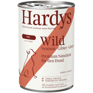 6x 400g Hardys Pur Wild nourriture pour chiens humide