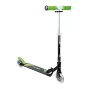 Authentic Sports & toys Trottinette en aluminium -noir / vert - avec les roues lumineux pas cher