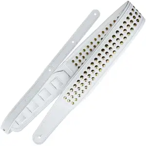 Richter 1822 White / Gold Springbreak I Bling Bling Guitar Strap sangl...